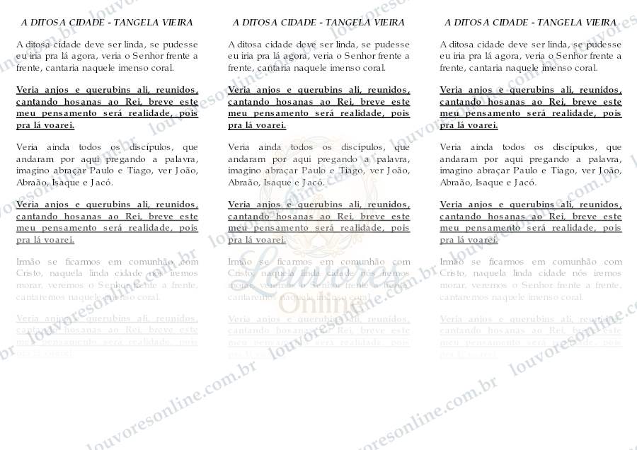 Prévia de A Ditosa Cidade