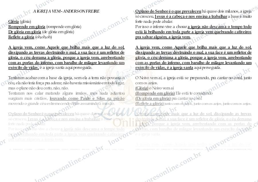 Prévia de A Igreja Vem