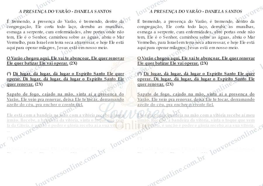 Prévia de A Presença do Varão