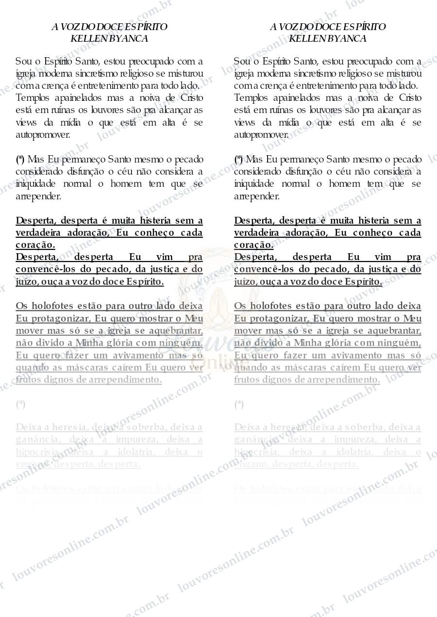 Prévia de A Voz do Doce Espírito