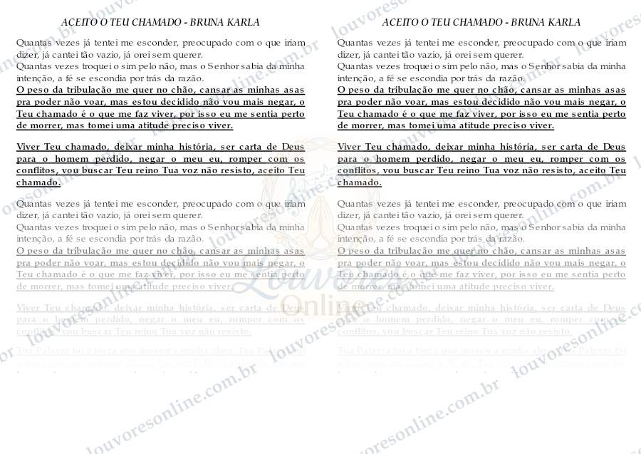 Prévia de Aceito o Teu Chamado