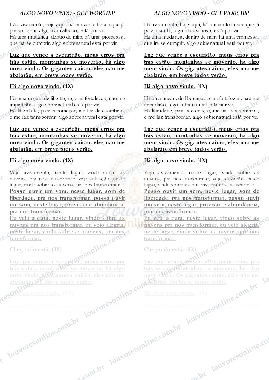 Prévia de Algo Novo Vindo