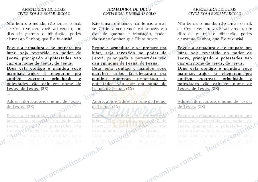 Prévia de Armadura de Deus
