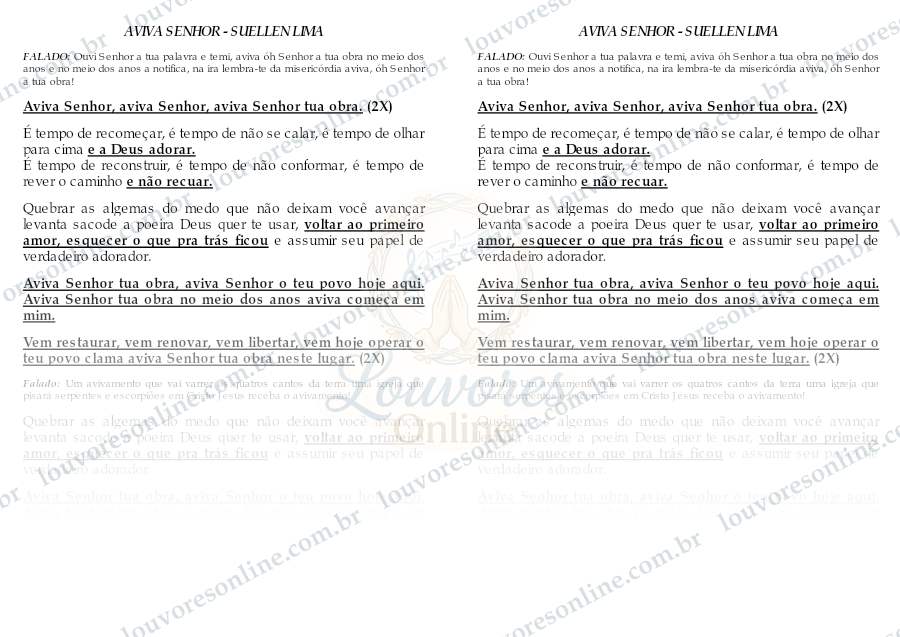 Prévia de Aviva Senhor