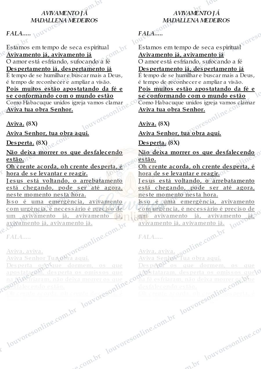 Prévia de Avivamento Já