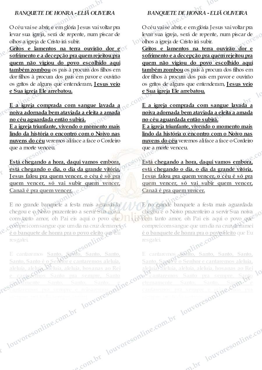 Prévia de Banquete de Honra