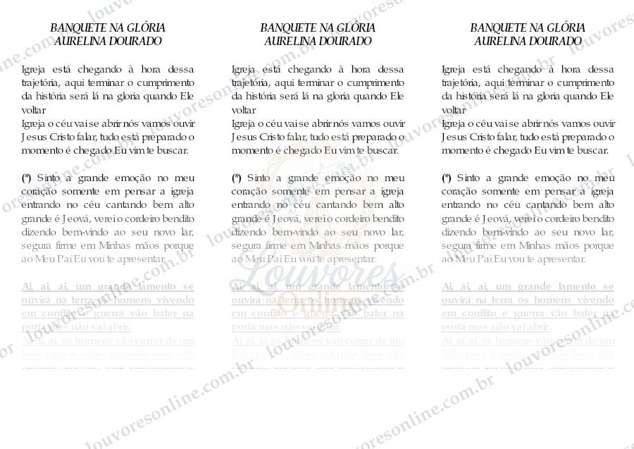 Prévia de Banquete na Glória