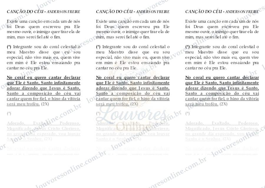 Prévia de Canção do Céu