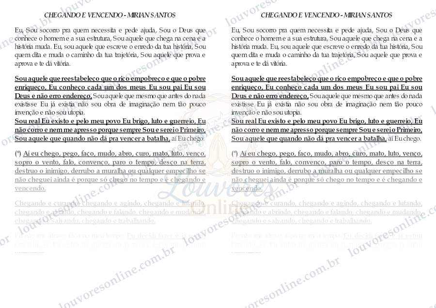 Prévia de Chegando e Vencendo