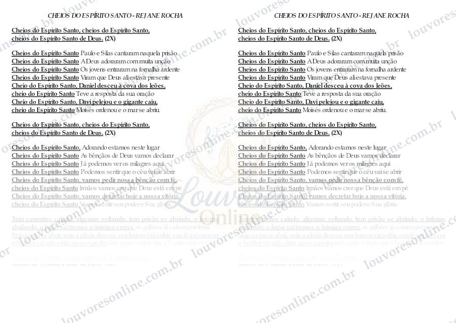 Prévia de Cheios do Espírito Santo