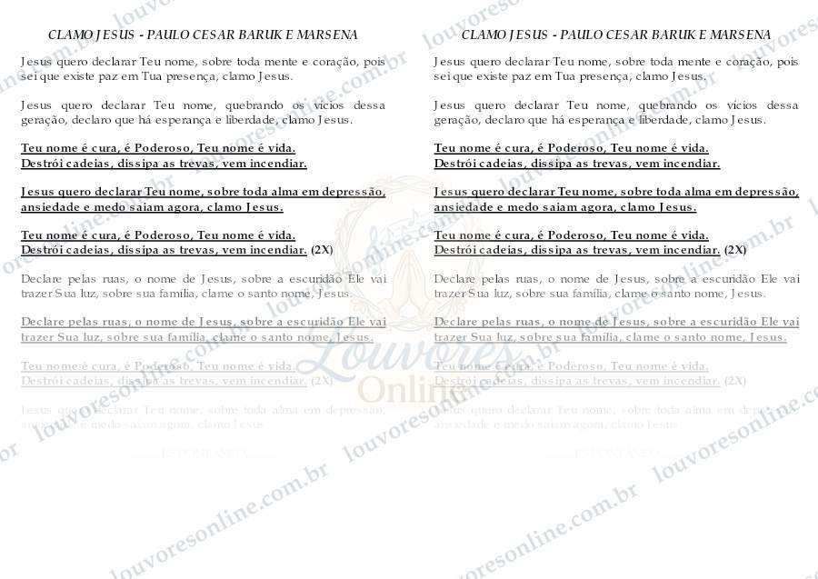 Prévia de Clamo Jesus