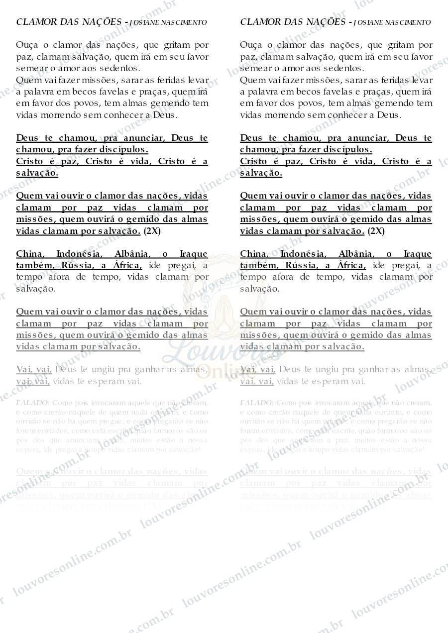 Prévia de Clamor das Nações