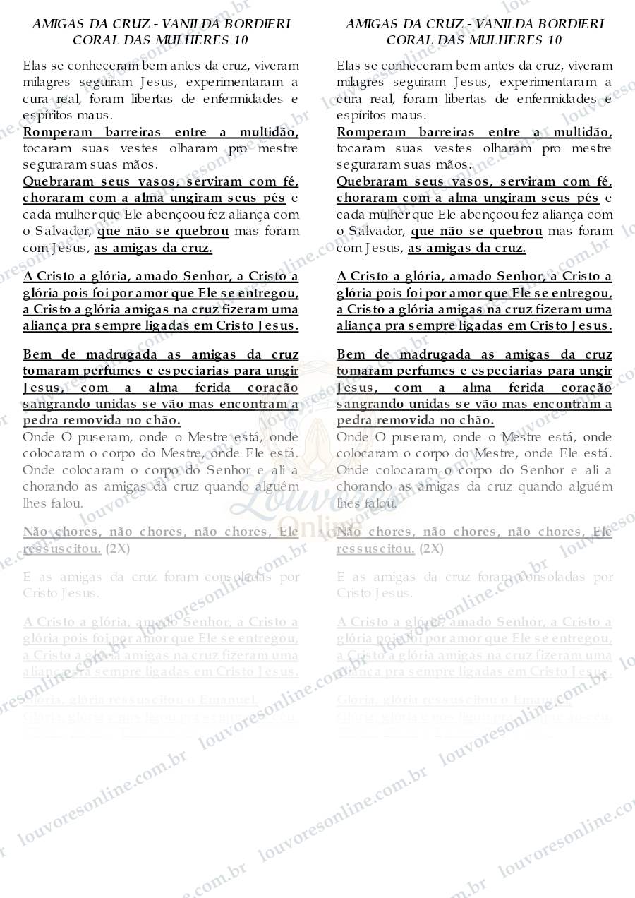 Prévia de Coral das Mulheres 10 - Amigas da Cruz