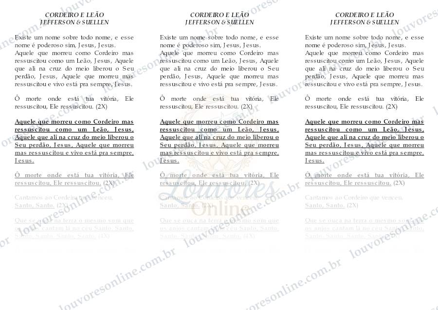 Prévia de Cordeiro e Leão