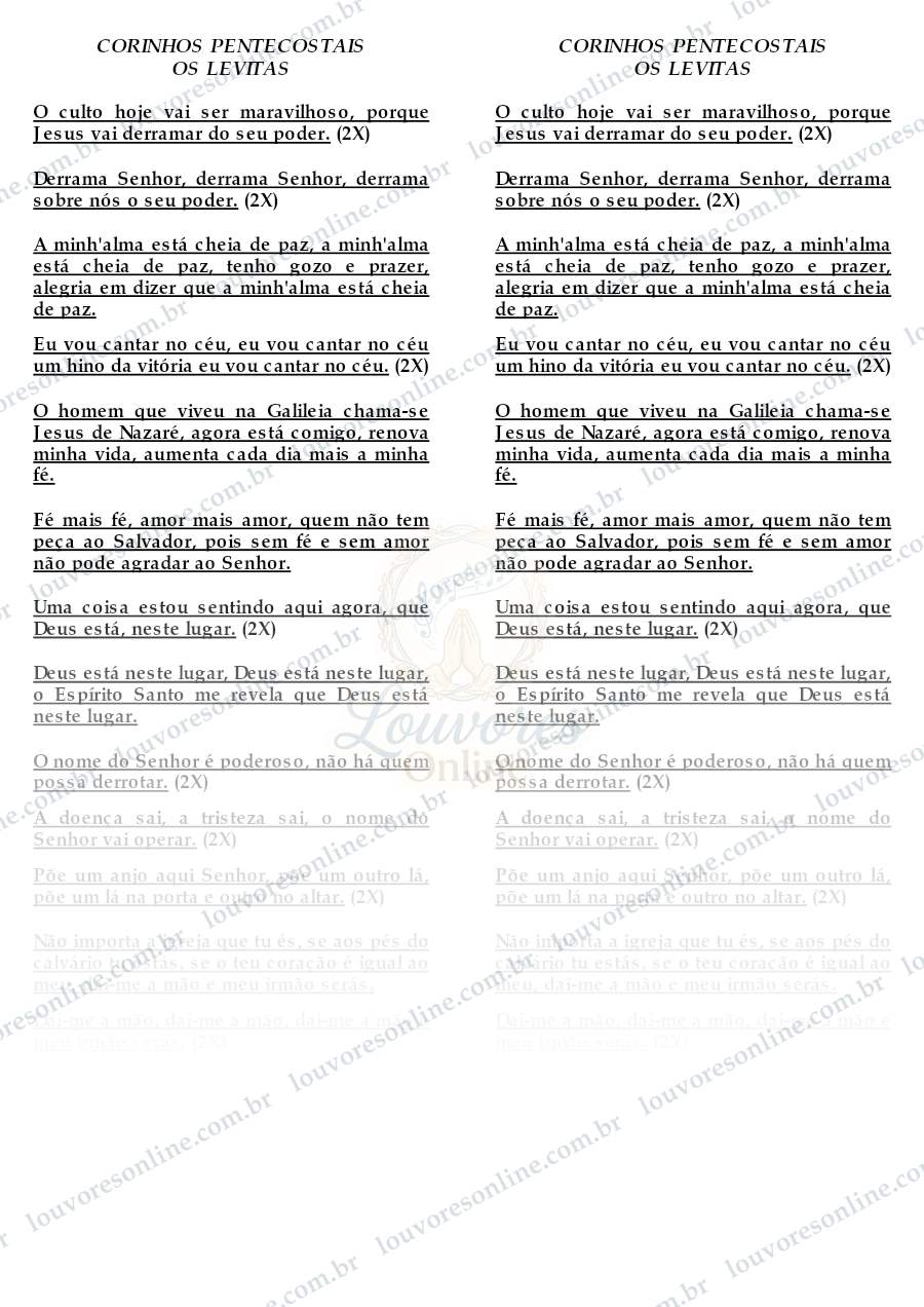 Prévia de Corinhos Pentecostais