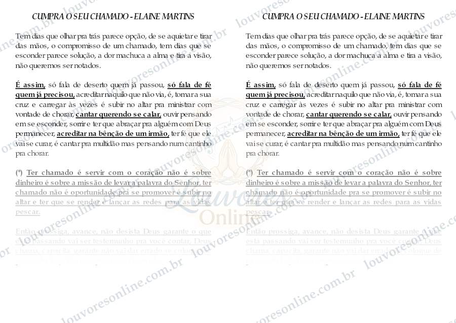 Prévia de Cumpra o Seu Chamado