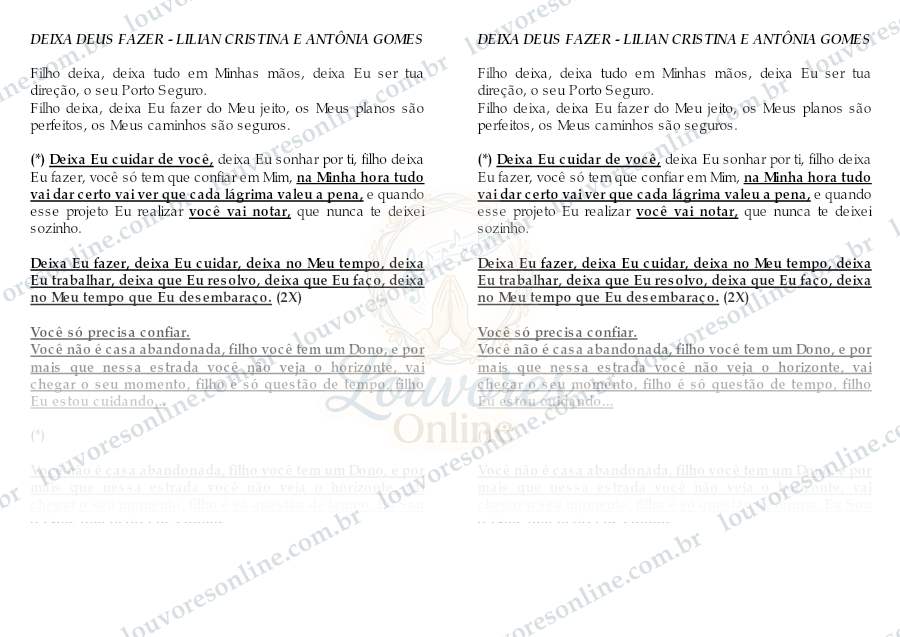 Prévia de Deixa Deus Fazer