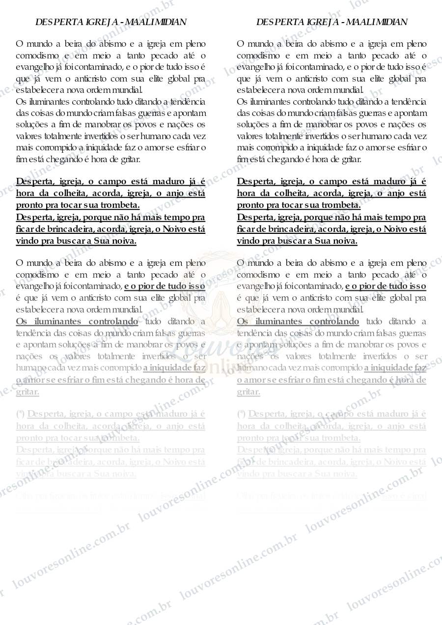 Prévia de Desperta Igreja