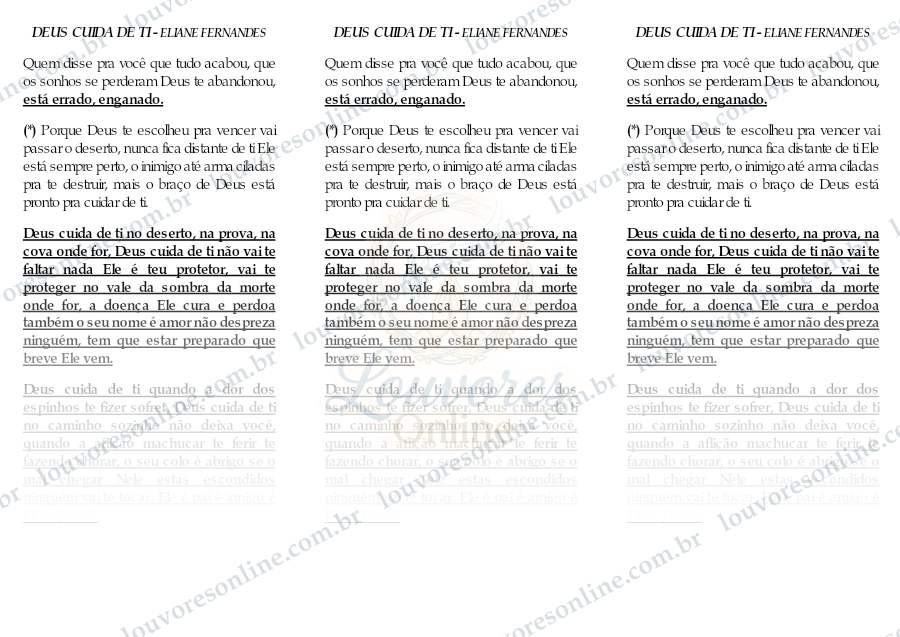 Prévia de Deus Cuida de Ti