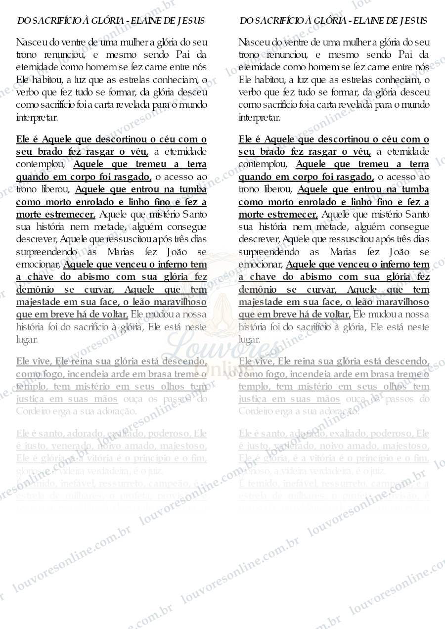 Prévia de Do Sacrifício à Glória