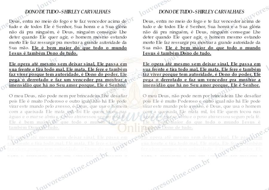 Prévia de Dono de Tudo