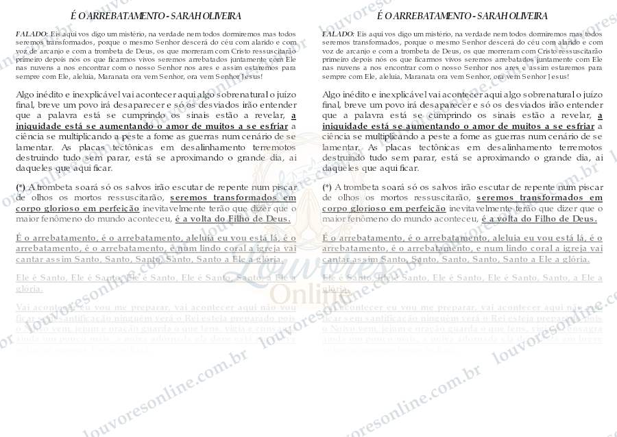 Prévia de É o Arrebatamento