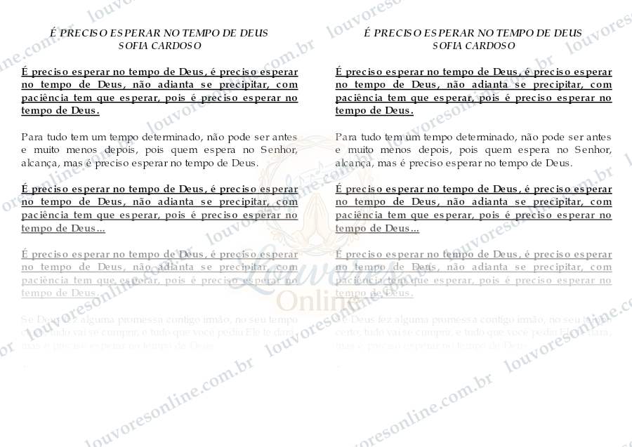 Prévia de É Preciso Esperar no Tempo de Deus