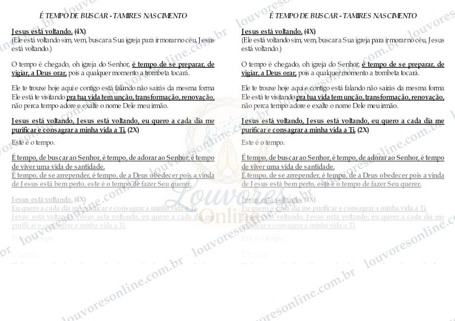 Prévia de É Tempo de Buscar
