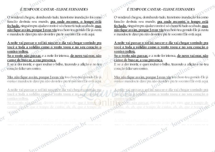 Prévia de É Tempo de Cantar