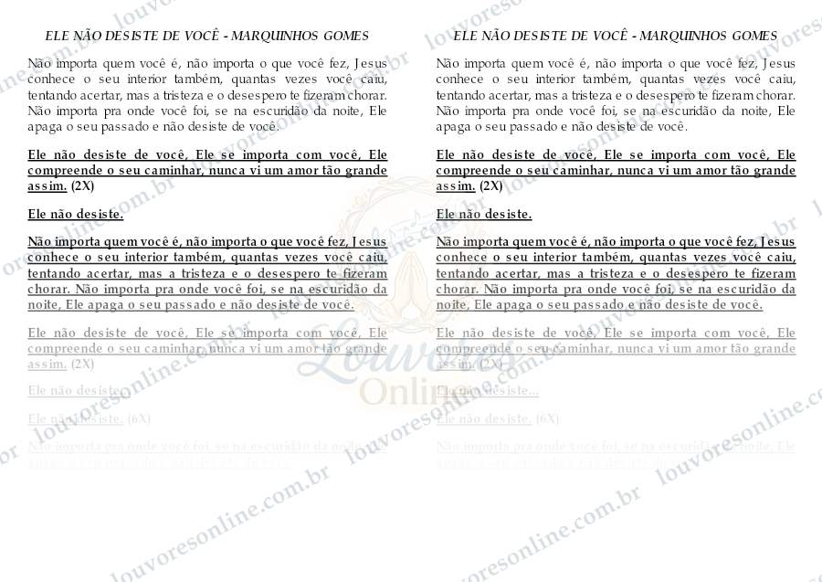Prévia de Ele Não Desiste de Você