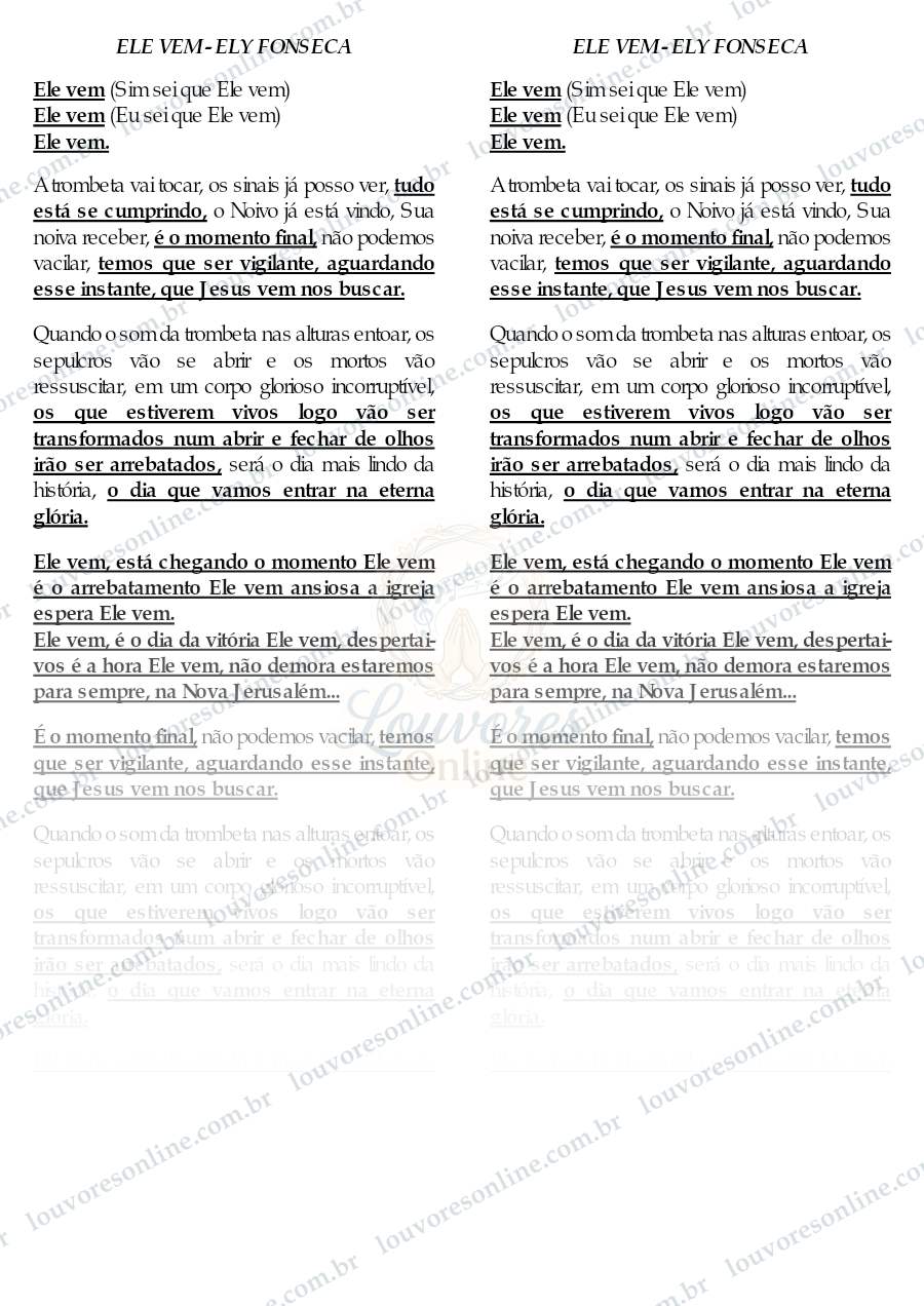 Prévia de Ele Vem