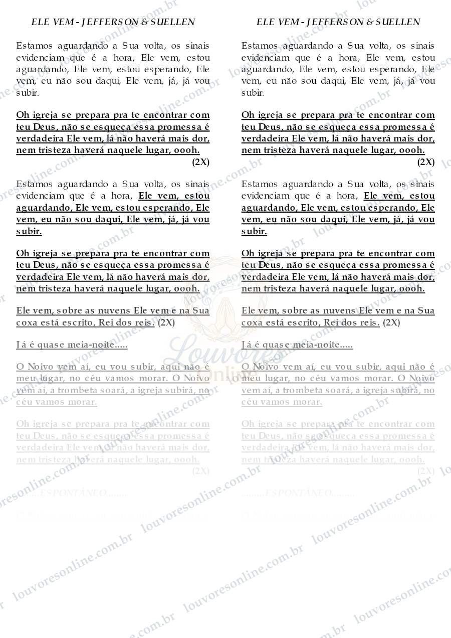 Prévia de Ele Vem