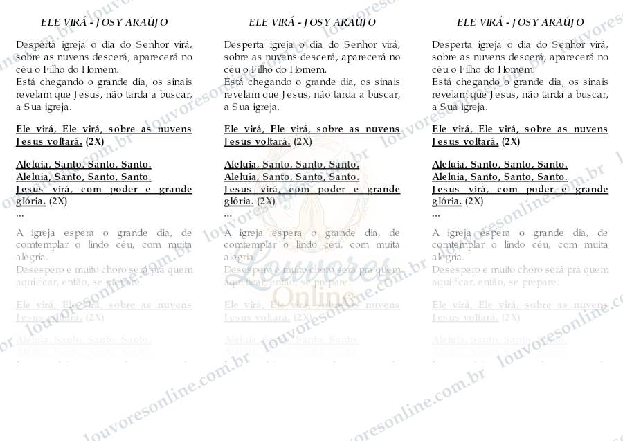 Prévia de Ele Virá