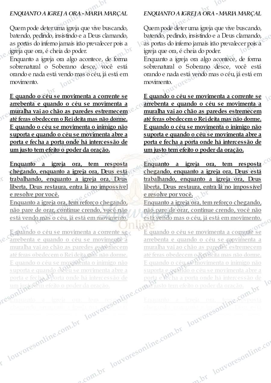 Prévia de Enquanto a Igreja Ora