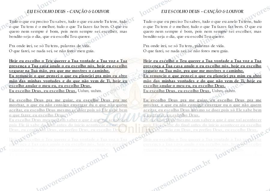 Prévia de Eu Escolho Deus