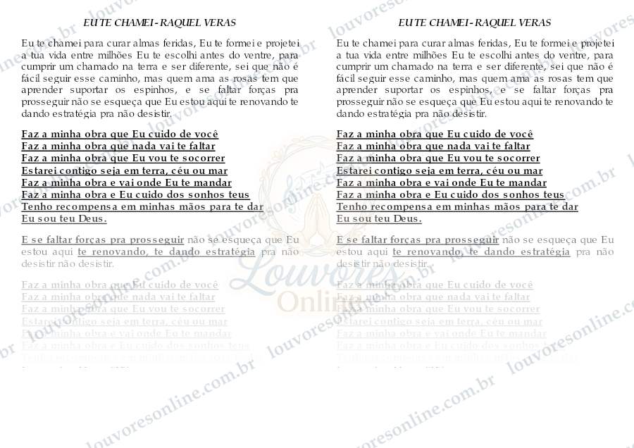 Prévia de Eu Te Chamei