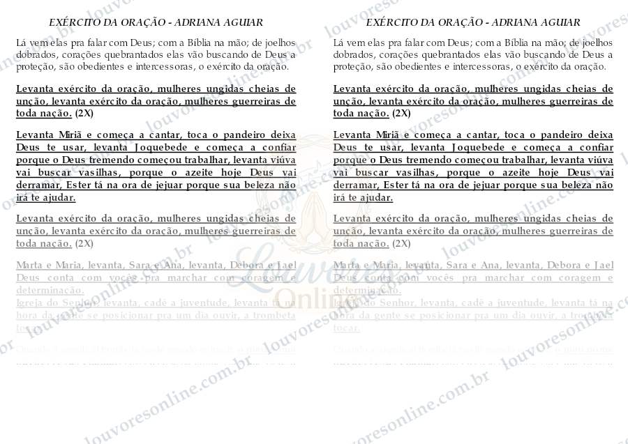 Prévia de Exército da Oração