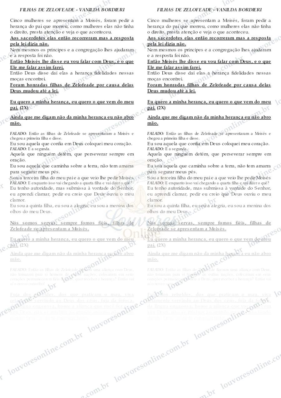 Prévia de Filhas de Zelofeade