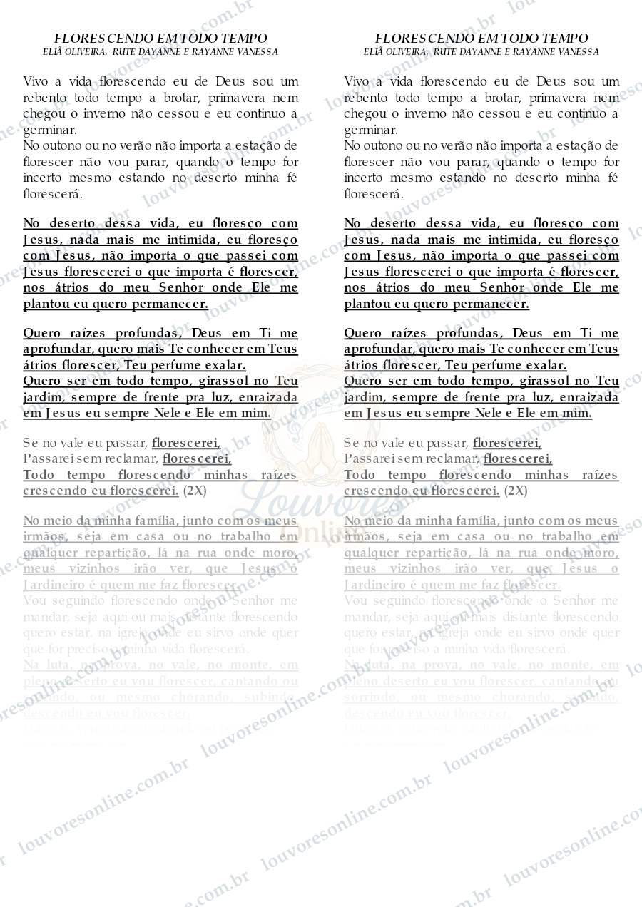 Prévia de Florescendo em Todo Tempo
