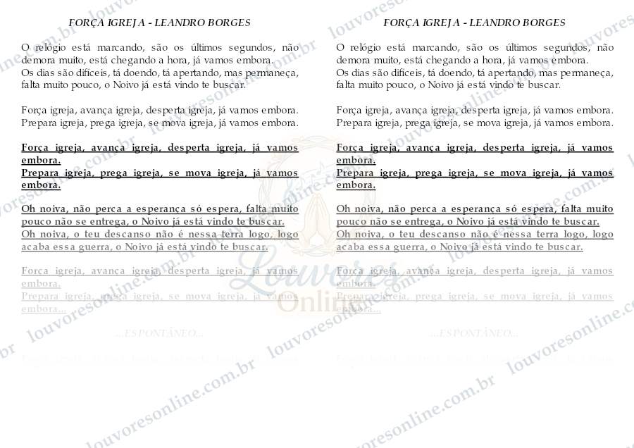 Prévia de Força Igreja