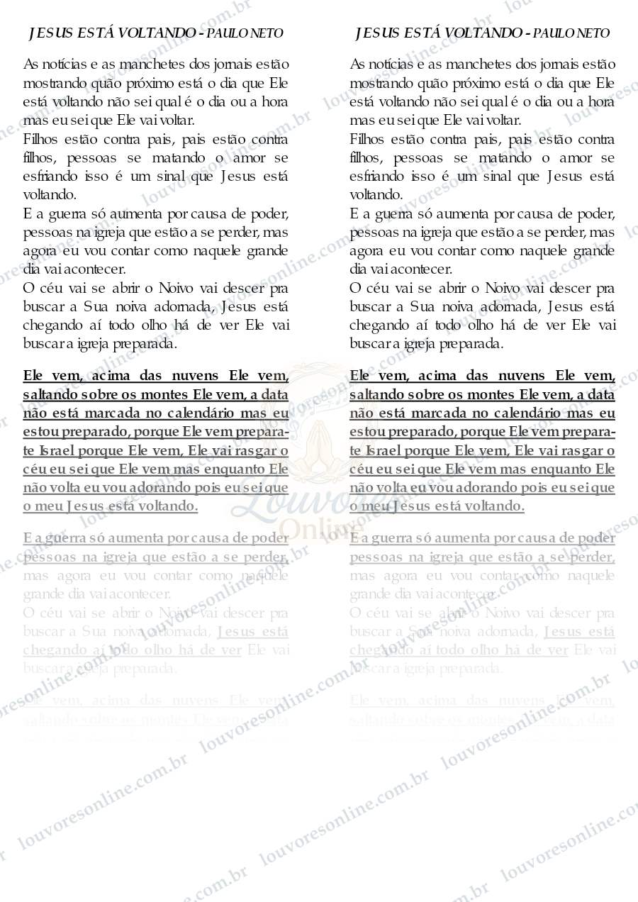 Prévia de Jesus Está Voltando