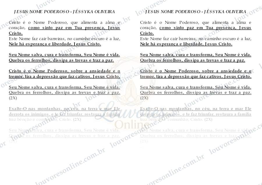Prévia de Jesus Nome Poderoso