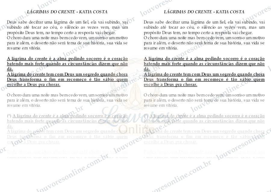 Prévia de Lágrimas do Crente