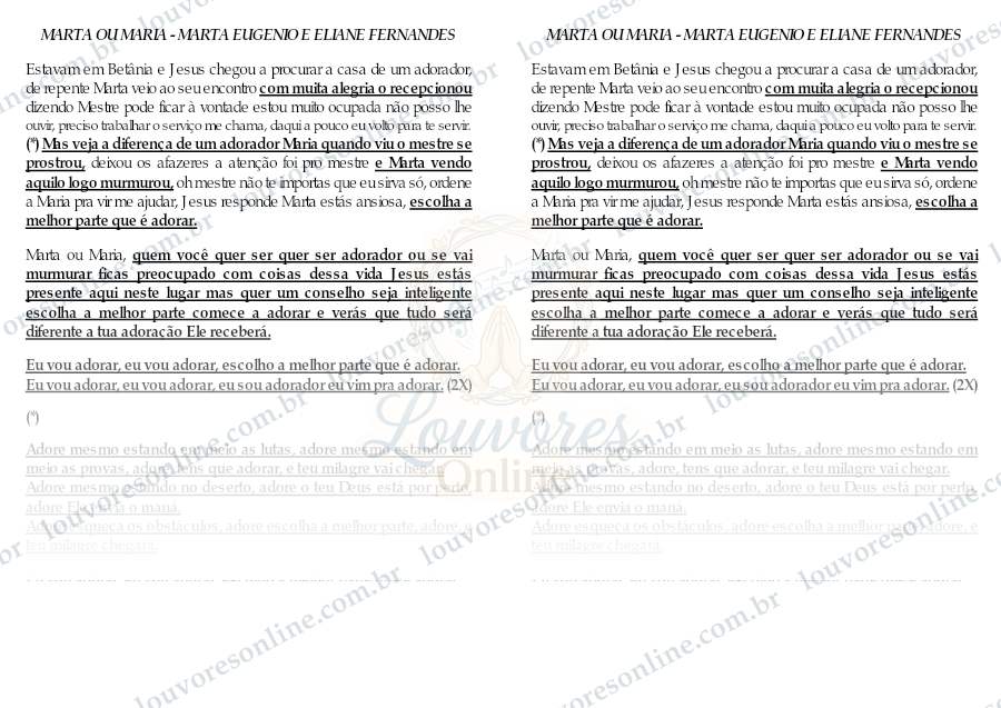 Prévia de Marta ou Maria