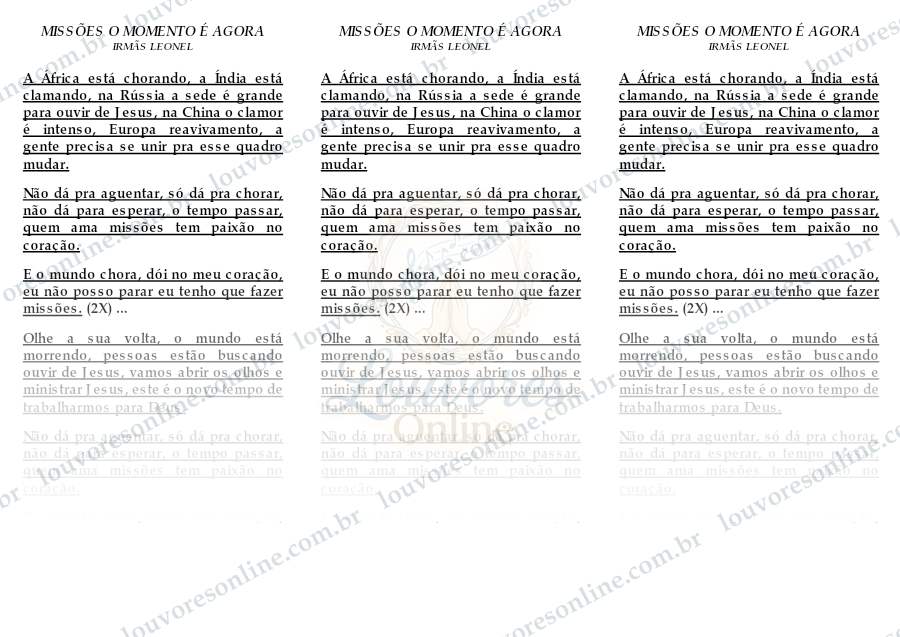 Prévia de Missões o Momento É Agora