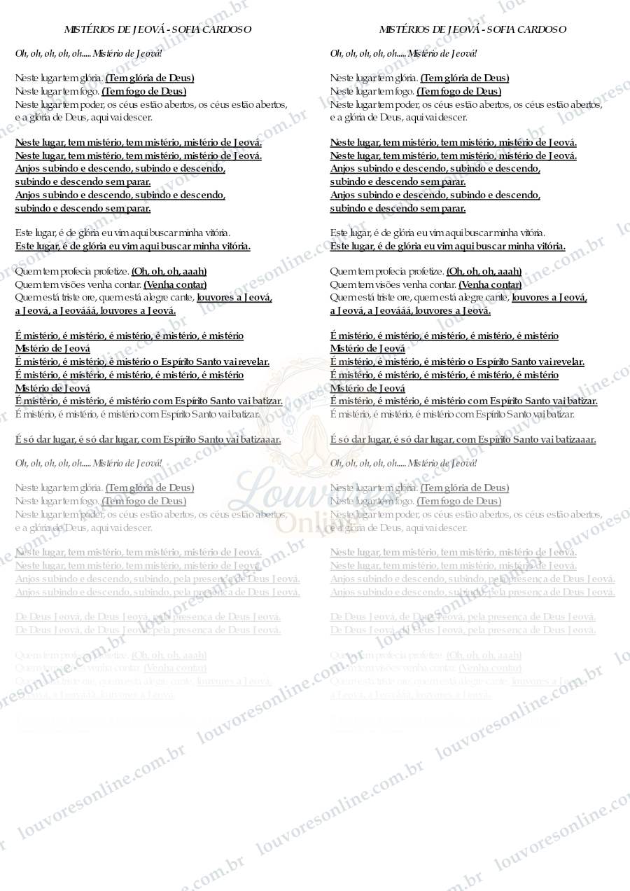 Prévia de Mistérios de Jeová