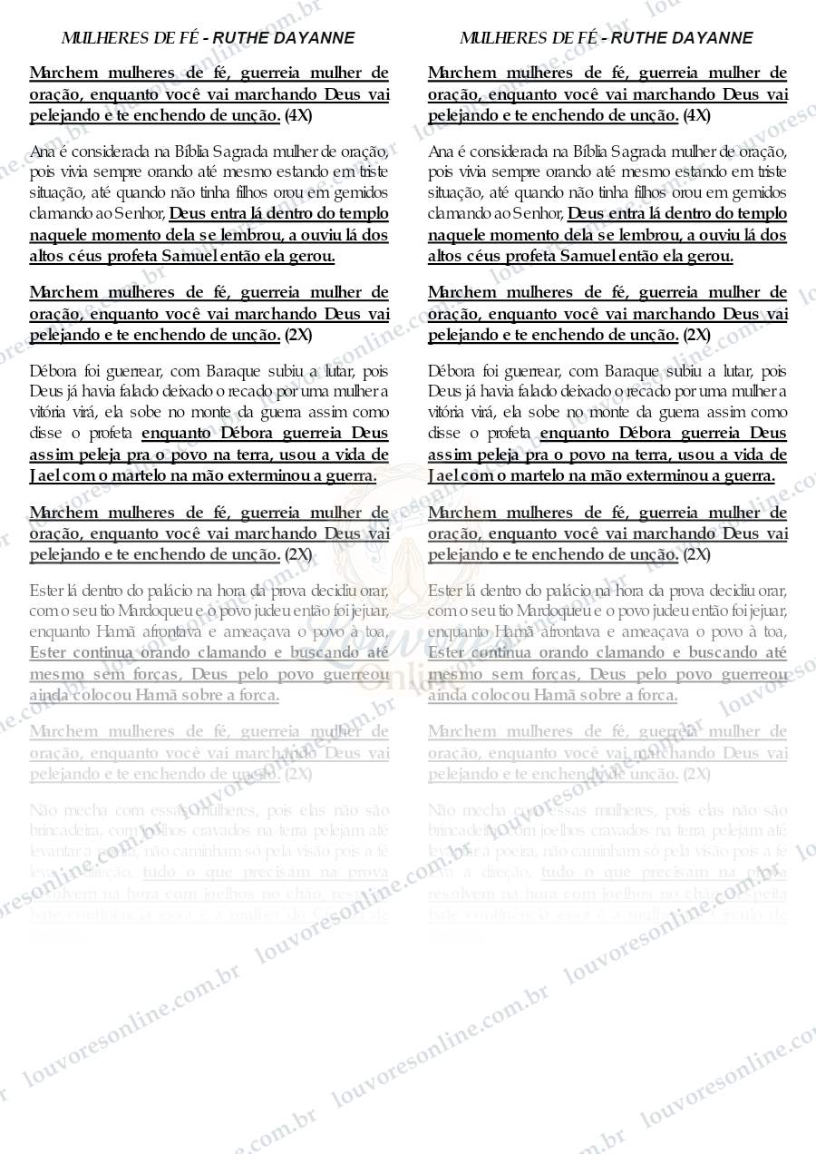 Prévia de Mulheres de Fé