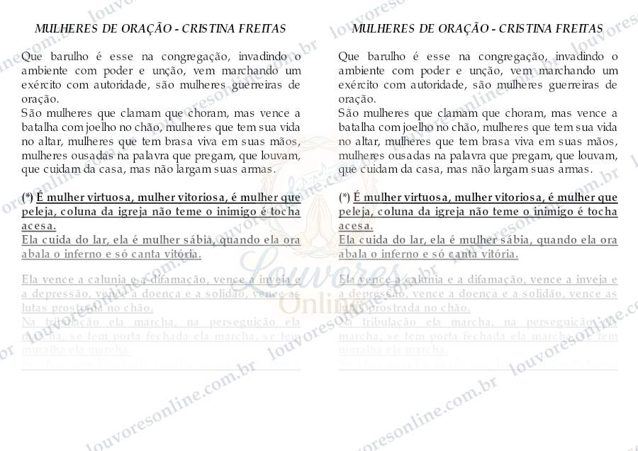 Prévia de Mulheres de Oração