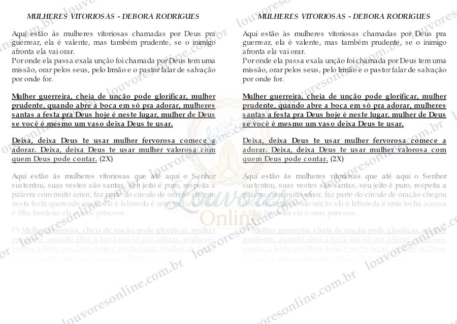 Prévia de Mulheres Vitoriosas