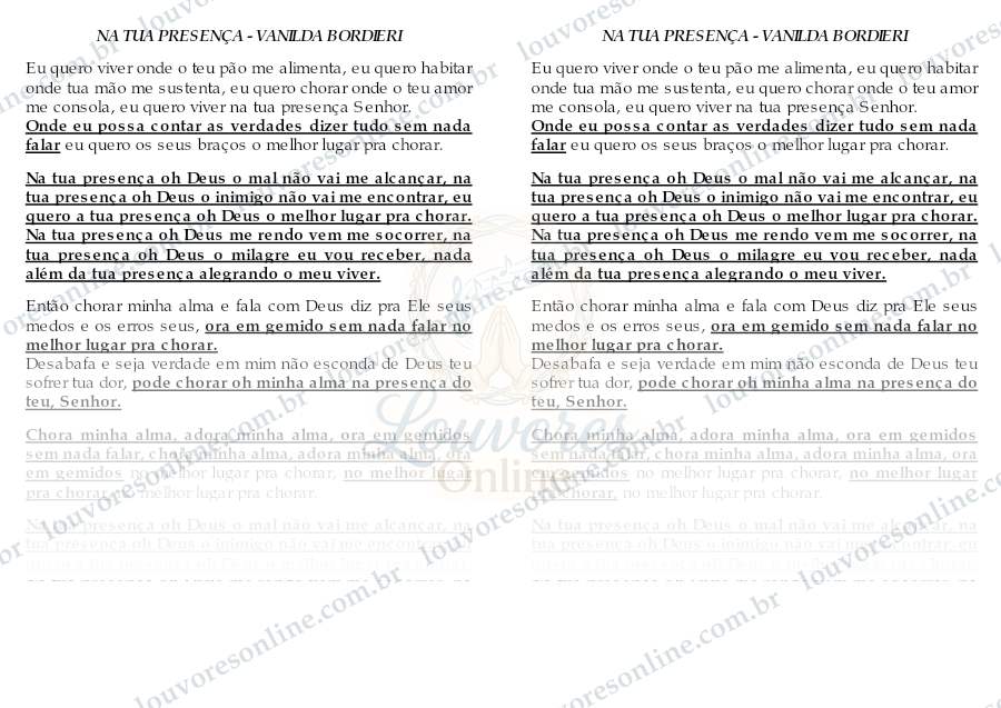 Prévia de Na Tua Presença